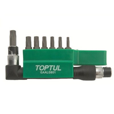 Набор бит "TORX" 1/4" Т10-Т40 30мм 8шт TOPTUL