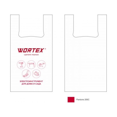 Пакет-майка 30/7*55,20мкм WORTEX (50 шт) (Размер 30*55см. Плотность 18 мкм)