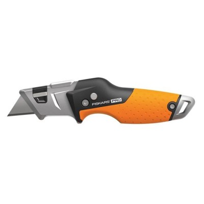 Нож строительный складной, со сменным лезвием CarbonMax FISKARS