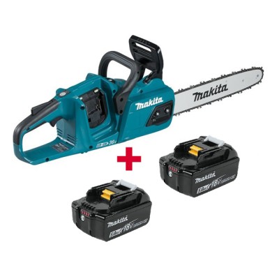 Аккум. пила цепная MAKITA DUC 355 Z шина 35 см (14"), 3/8, 1.1 мм + АКЦИЯ (2 аккумулятора) (18.0 В, 2 акк.5.0 А/ч Li-Ion)