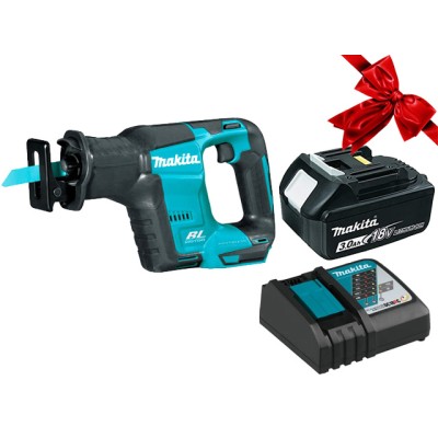 Аккум. сабельная пила MAKITA DJR 188 Z в кор. + АКЦИЯ (BL1830B + DC18RC) (18.0 В, 1 акк., 3.0 А/ч, Li-Ion, дерево до 255 мм, металл до 20 мм)