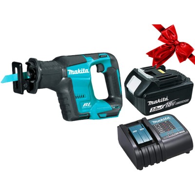 Аккум. сабельная пила MAKITA DJR 188 Z в кор. + АКЦИЯ (BL1830B + DC18SD) (18.0 В, 1 акк., 3.0 А/ч, Li-Ion, дерево до 255 мм, металл до 20 мм)