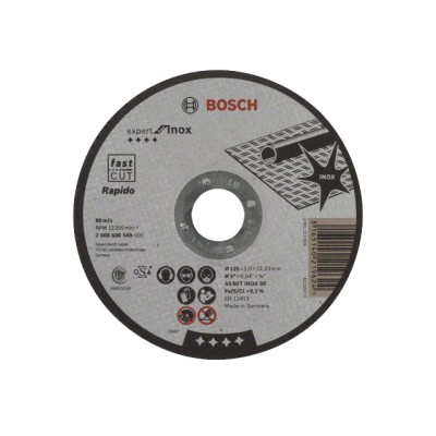 Круг отрезной 125х1.0x22.2 мм для нерж. стали Expert BOSCH