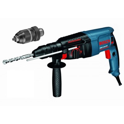 Перфоратор BOSCH GBH 2-26 DFR в чем. (800 Вт, 2.7 Дж, 3 реж., патрон SDS-plus, быстросъемн., БЗП в комплекте, вес 3.0 кг)