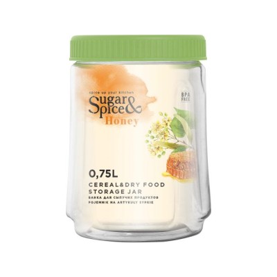 Банка для сыпучих продуктов Honey 0,75 л, фисташка, SUGAR&SPICE