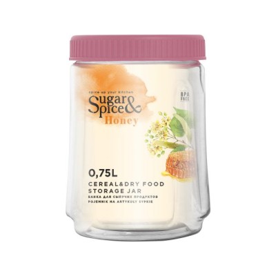 Банка для сыпучих продуктов Honey 0,75 л, брусника, SUGAR&SPICE