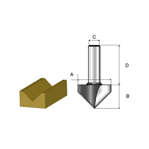 Фреза д/V-об.12,7х15,9х8х32х2Т MAKITA