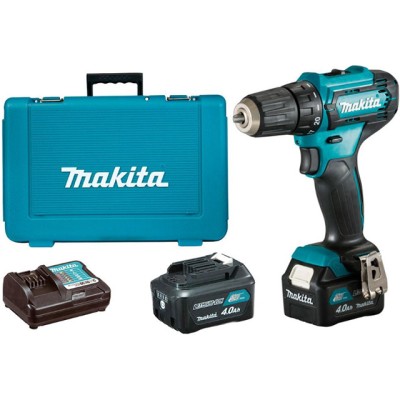 Аккум. дрель-шуруповерт MAKITA DF 333 DWME в чем. (12.0 В, 2 акк., 4.0 А/ч Li-Ion, 2 скор., 30 Нм, шурупы до 8 мм)