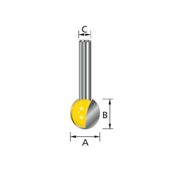 Шаров.фреза 15,9х15,9х8х32х2Т MAKITA