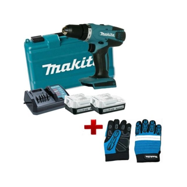 Аккум. дрель-шуруповерт MAKITA DF 347 DWE в чем. + АКЦИЯ (перчатки L Makita) (14.4 В, 2 акк., 1.5 А/