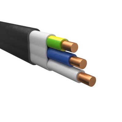 Кабель ВВГ-П нг(A)-LS 3х1,5 (бухта 200м) БелРосКабель (черный,)