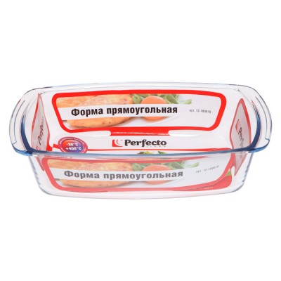 Форма из жаропрочного стекла, 1.8 л, прямоугольная, 270х140х72 мм, PERFECTO LINEA