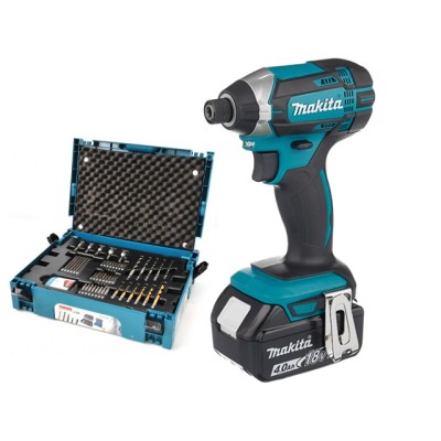 Аккум. шуруповерт MAKITA DTD 152 RME в чем. + Набор оснастки MAKITA 56 предметов (B-53768) (18.0 В, 2 акк., 4.0 А/ч Li-Ion, 1 скор., 165 Нм, шурупы до