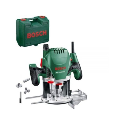 Фрезер вертикальный BOSCH POF 1400 AСE в чем. (1400 Вт, цанга 6/8 мм, 28000 об/мин, регул. об.)