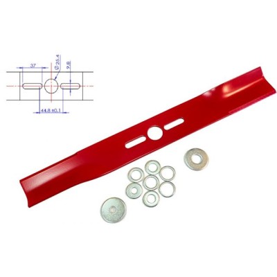 Нож для газонокосилки 45,8 см прям. универсальный (RIparts)