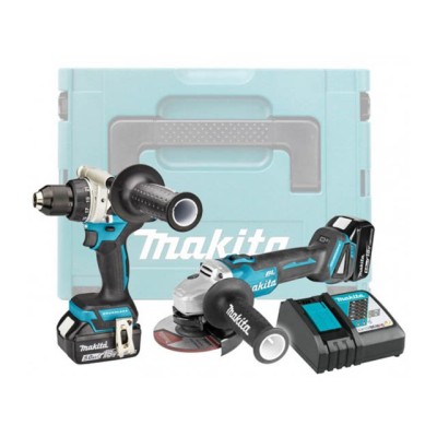 Набор электроинструментов MAKITA DLX 2430 TJ   MAKPAC (DDF486, DGA504, BL1850x2, DC18RC, MAKPAC)