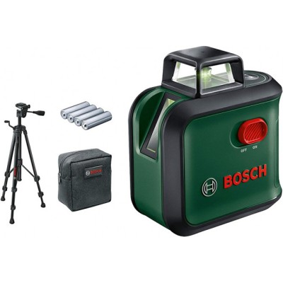 Нивелир лазерный линейный BOSCH Advanced Level 360 Set со штативом в кор. (проекция: крест, до 24 м, +/- 0.40 мм/м, резьба 1/4")