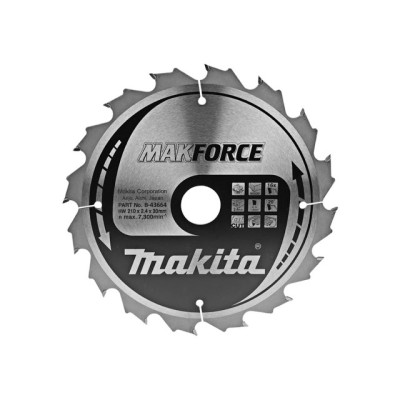 Диск пильный 210х30 мм 16 зуб. по дереву MAKFORCE MAKITA ( твердоспл. зуб)