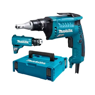 Шуруповерт MAKITA FS 4000 JX2 в кейсе + аксессуары (570 Вт, патрон внутр. шестигр. 1/4", 16 Нм, шурупы до 6 мм)