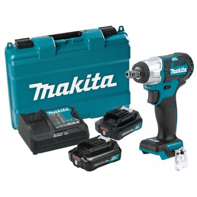 Аккум. ударный гайковерт MAKITA TW 160 DWAE в чем. (12.0 В, 2 акк., 2.0 А/ч Li-Ion, посадочн. квадрат 3/8 ", 160 Нм, вес 1.0 кг)