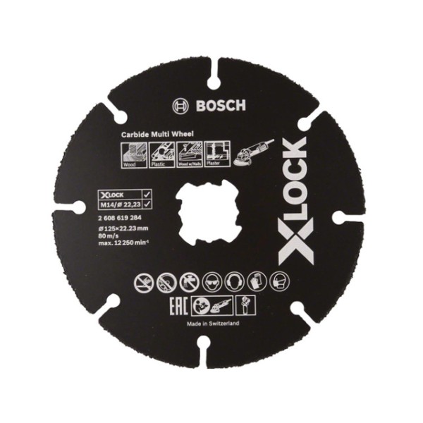 Круг отрезной 125х1.0x22.2 мм для дерева X-LOCK Carbide Multi Wheel BOSCH (подходит для всех типов У