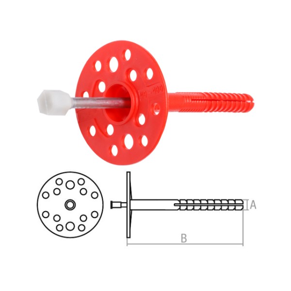 Дюбель для теплоизоляции 10х300 мм с металлич. гвоздем, термогол. (400 шт в коробе) STARFIX