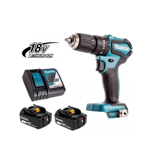 Аккум. ударная дрель-шуруповерт MAKITA DHP 483 RTJ MAKPAC (18.0 В,  5.0 А/ч Li-Ion, 40 Нм, шурупы до