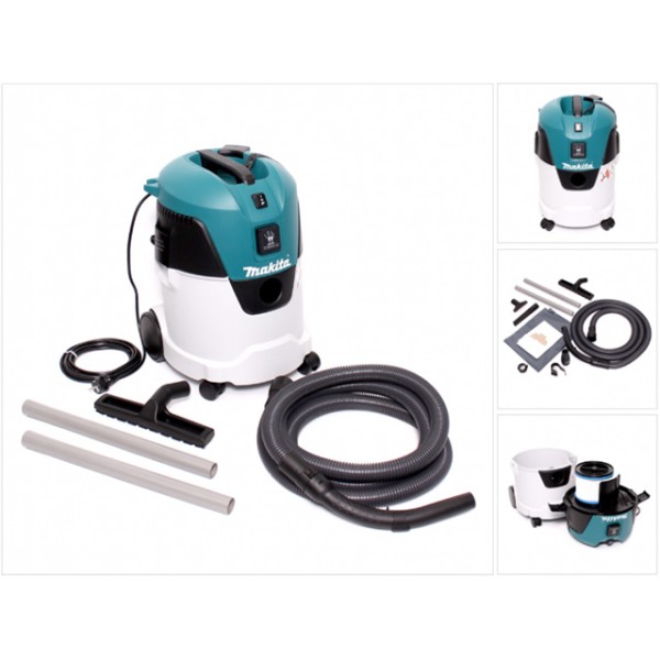 Пылесос MAKITA VC 2512 L (1000 Вт, 25 л, класс: L, самоочистка: полуавтомат)