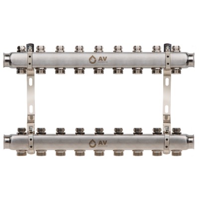 Коллекторная группа AVE162, 9 вых. AV Engineering (PRO серия Для отопления (радиаторы))