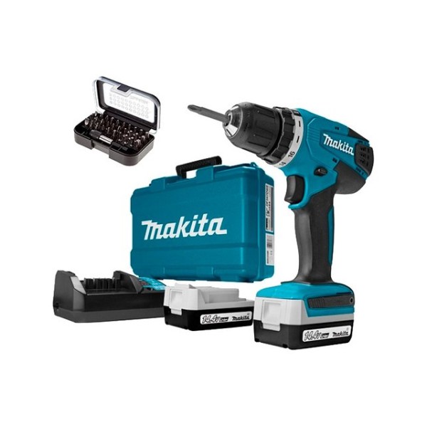 Аккум. дрель-шуруповерт MAKITA DF 347 DWE X8 в чем. (14.4 В, 2 акк., 1.5 А/ч Li-Ion, 2 скор., 23 Нм,