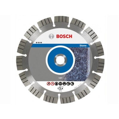 Алмазный круг 115х22 мм по камню сегмент. Turbo BEST FOR STONE BOSCH (сухая резка)