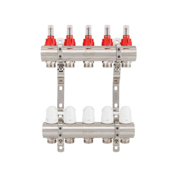 Коллекторная группа AVE777, 5 вых., AV Engineering (Для теплого пола и водоснабжения)