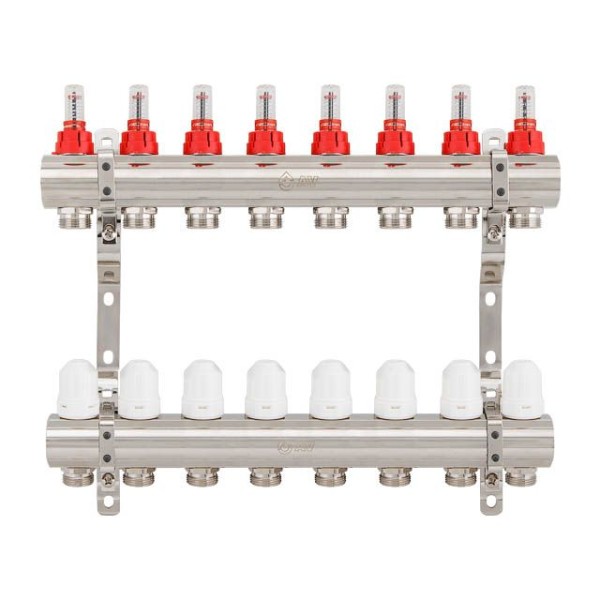 Коллекторная группа AVE777, 8 вых., AV Engineering (Для теплого пола и водоснабжения)