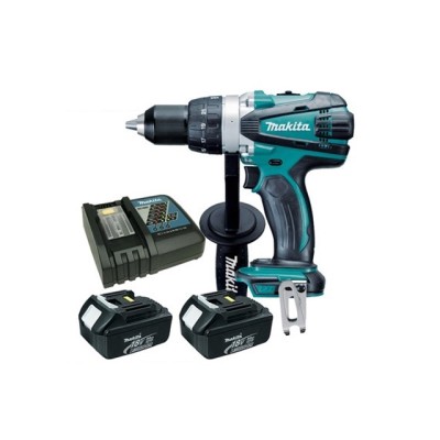 Аккум. дрель-шуруповерт MAKITA DDF 458 RFE в чем. (18.0 В, 2 акк., 3.0 А/ч Li-Ion, 2 скор., 91 Нм, шурупы до 12 мм)