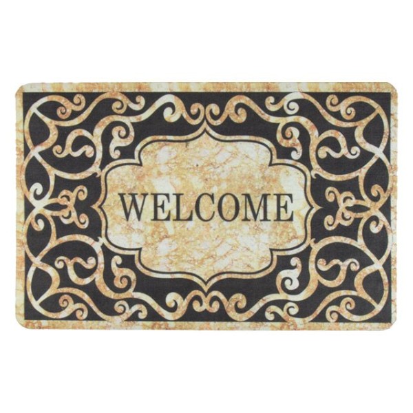 Коврик придверный 38*58 см, "WELCOME", узоры, PERFECTO LINEA